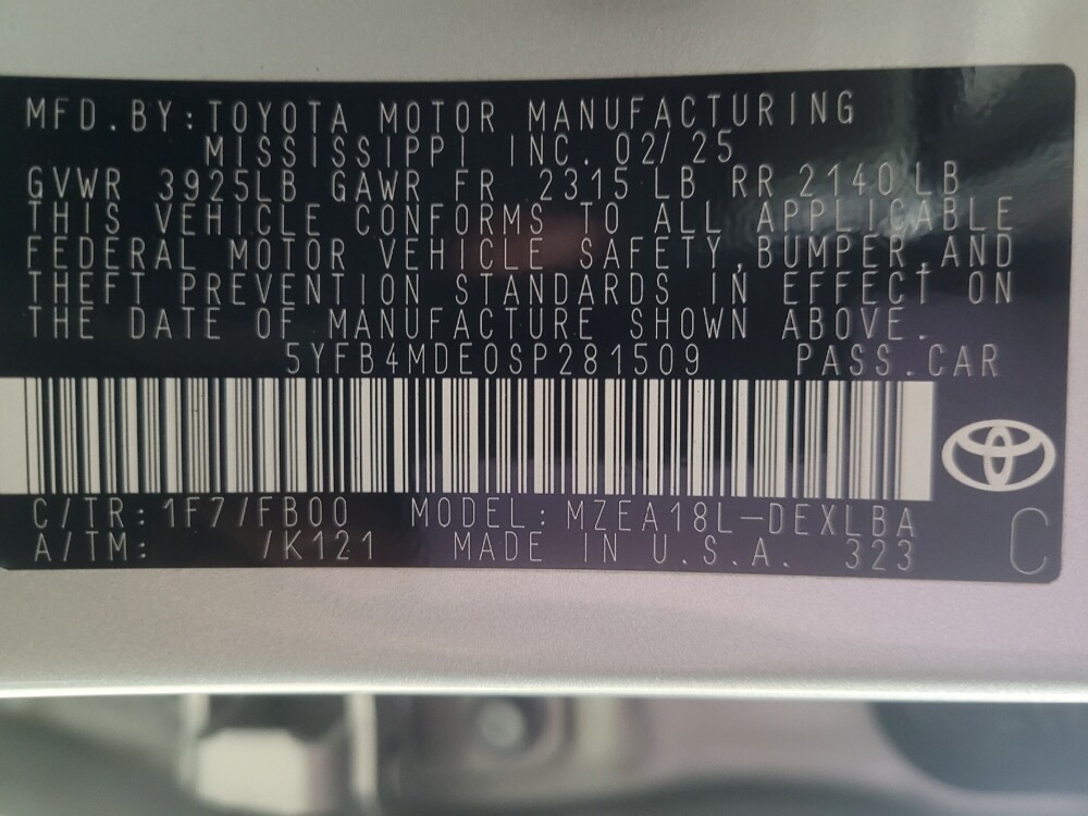 2025 Toyota Corolla in Pelham, AL 35124 - 18106152 33