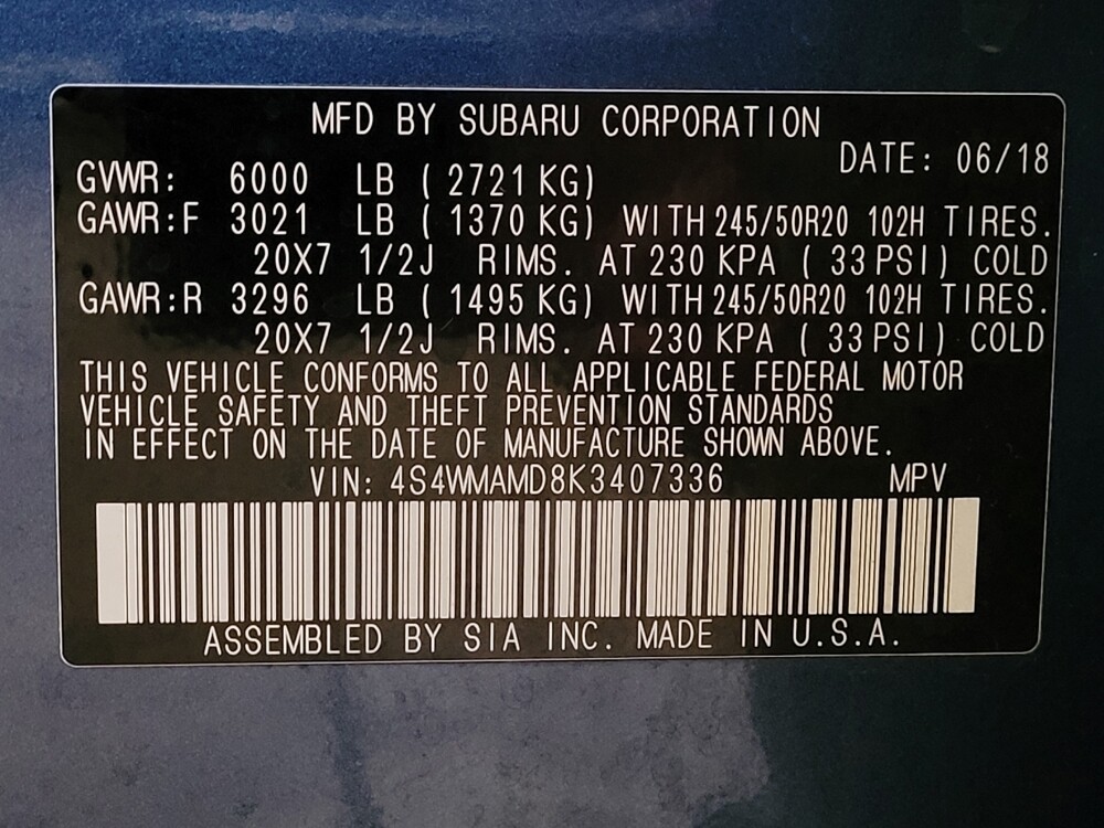 2019 Subaru Ascent in Gainesville, FL 32609 - 18106277 33