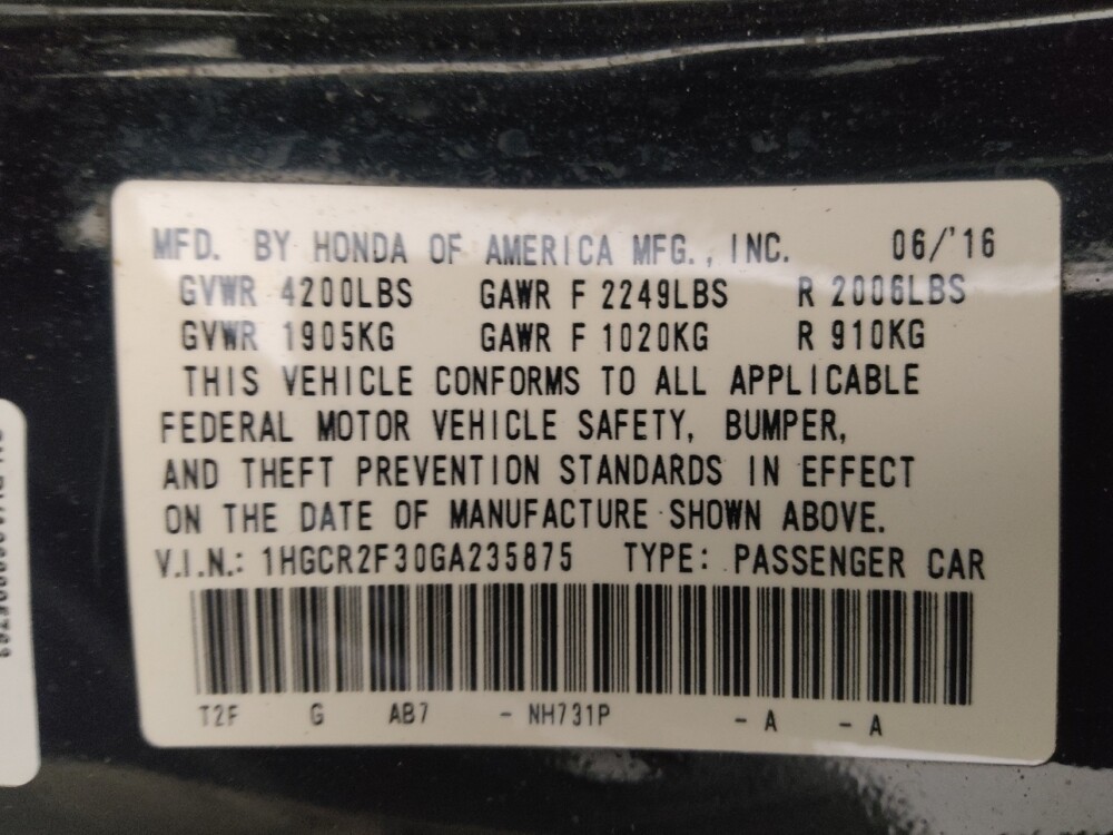 2016 Honda Accord in Pensacola, FL 32505 - 18106312 33