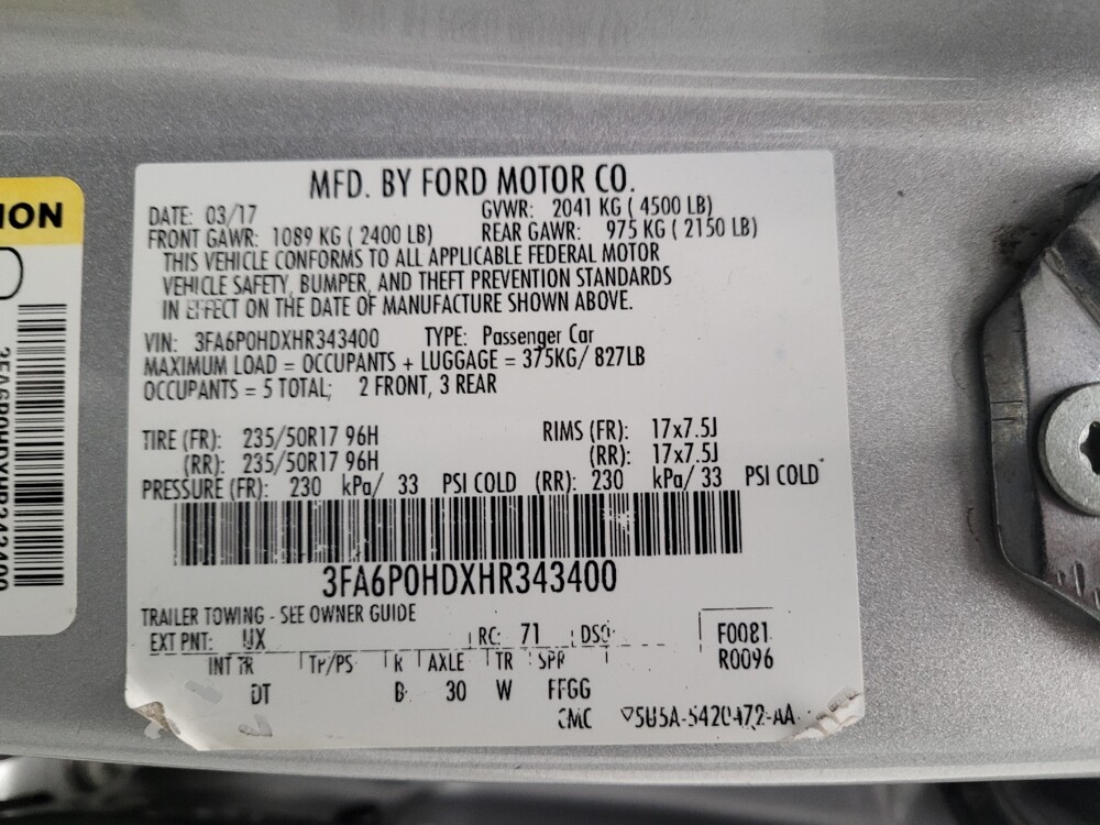 2017 Ford Fusion in Riverside, CA 92504 - 18106369 33