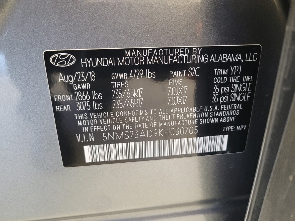 2019 Hyundai Santa Fe in Riverside, CA 92504 - 18106372 33