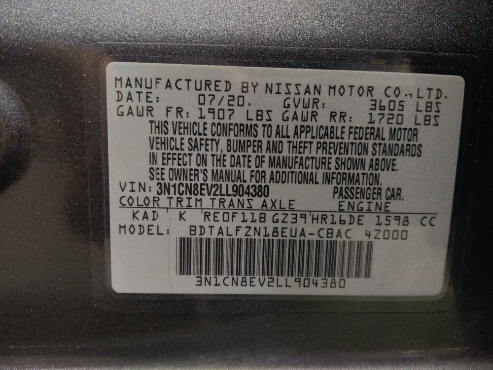 2020 Nissan Versa in Mesa, AZ 85210 - 18106402 33