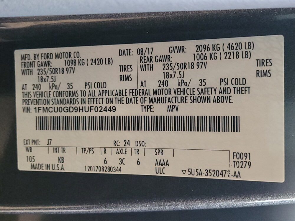 2017 Ford Escape in Orlando, FL 32808 - 18106428 33