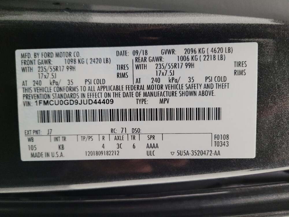 2018 Ford Escape in Riverside, CA 92504 - 18106652 33