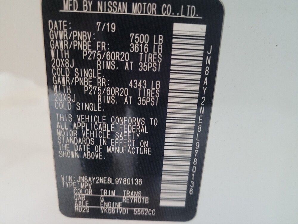 2020 Nissan Armada in Stone Mountain, GA 30083 - 18106667 33