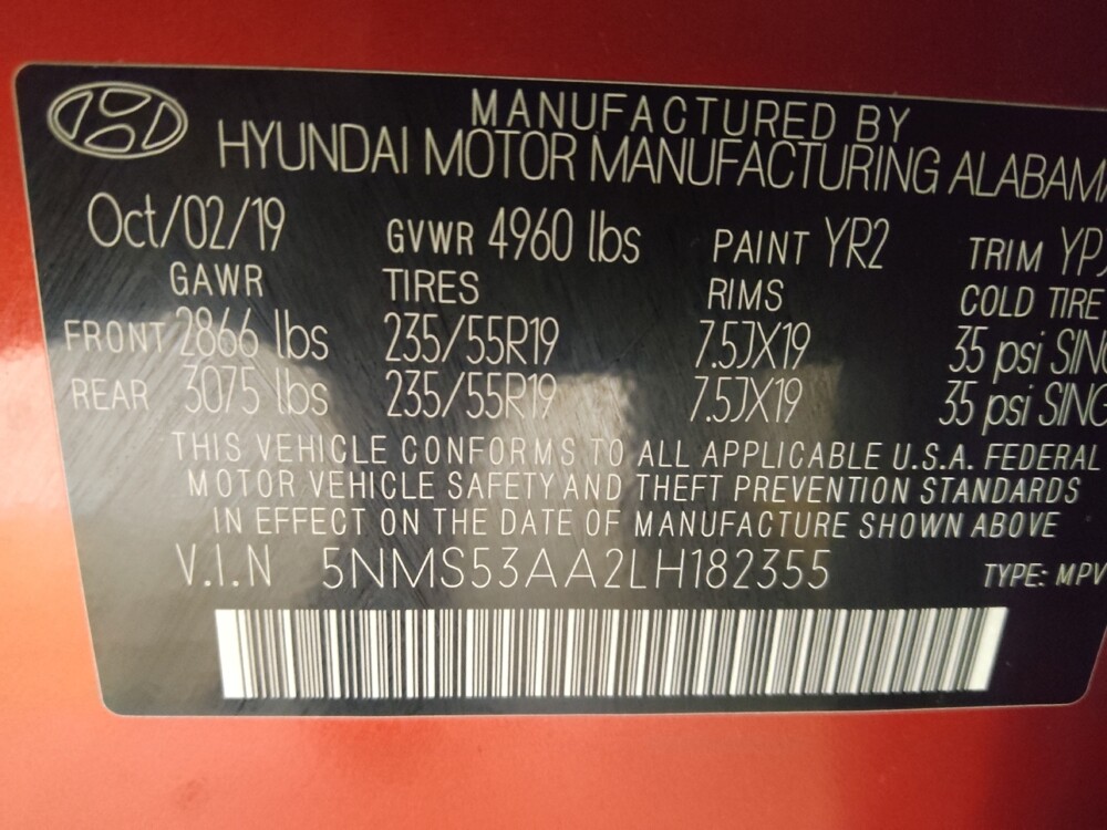 2020 Hyundai Santa Fe in Morrow, GA 30260 - 18106668 33