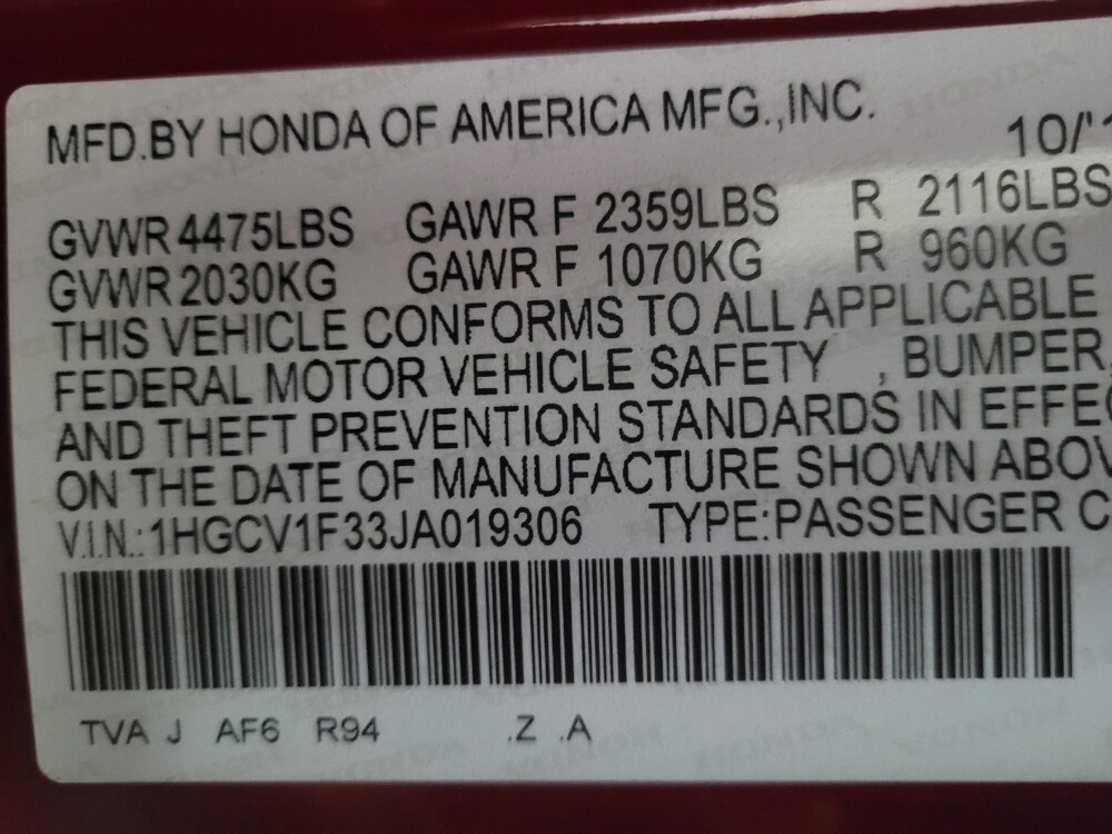 2018 Honda Accord in Stone Mountain, GA 30083 - 18106677 33