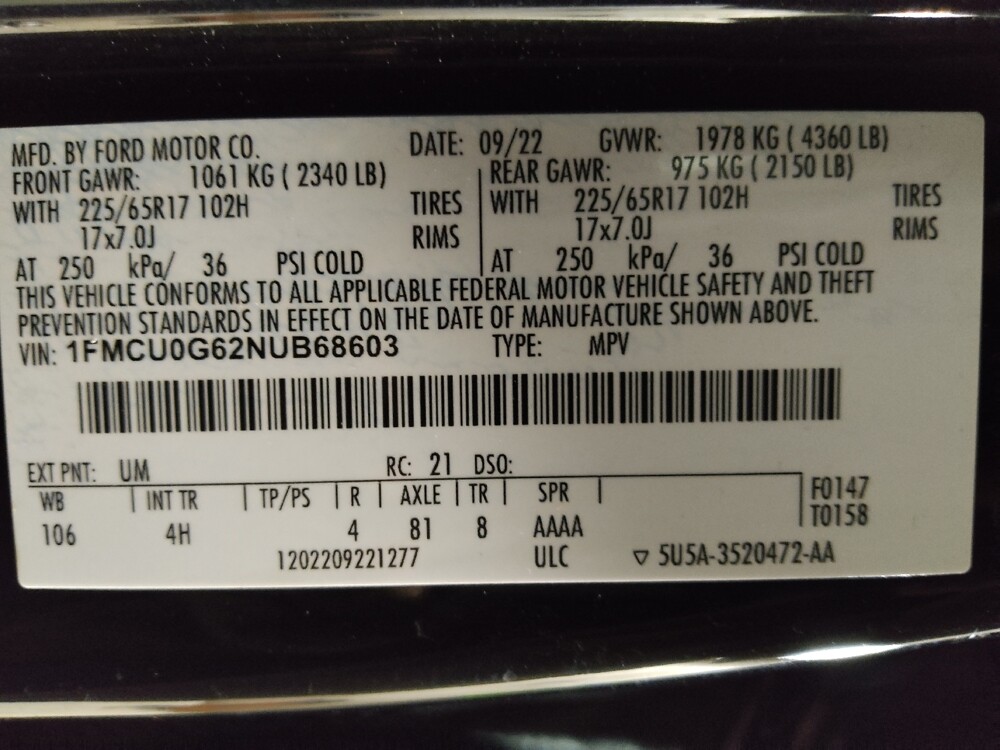 2022 Ford Escape in Union City, GA 30291 - 18106680 33