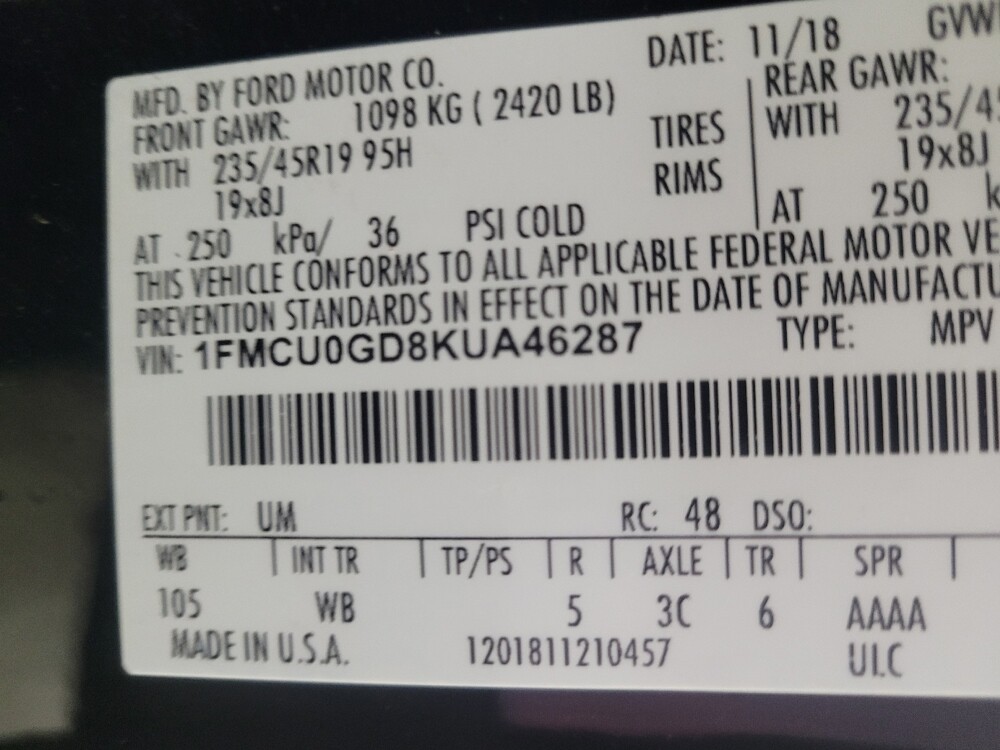 2019 Ford Escape in Union City, GA 30291 - 18106685 33