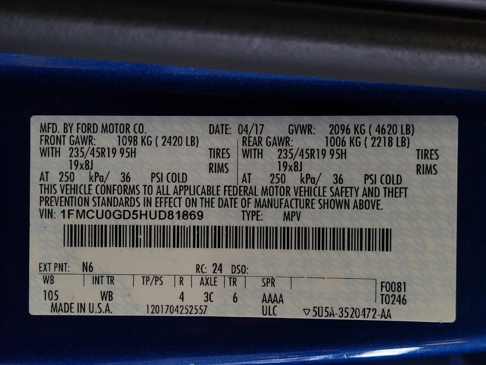 2017 Ford Escape in Hialeah, FL 33014 - 18106774 33