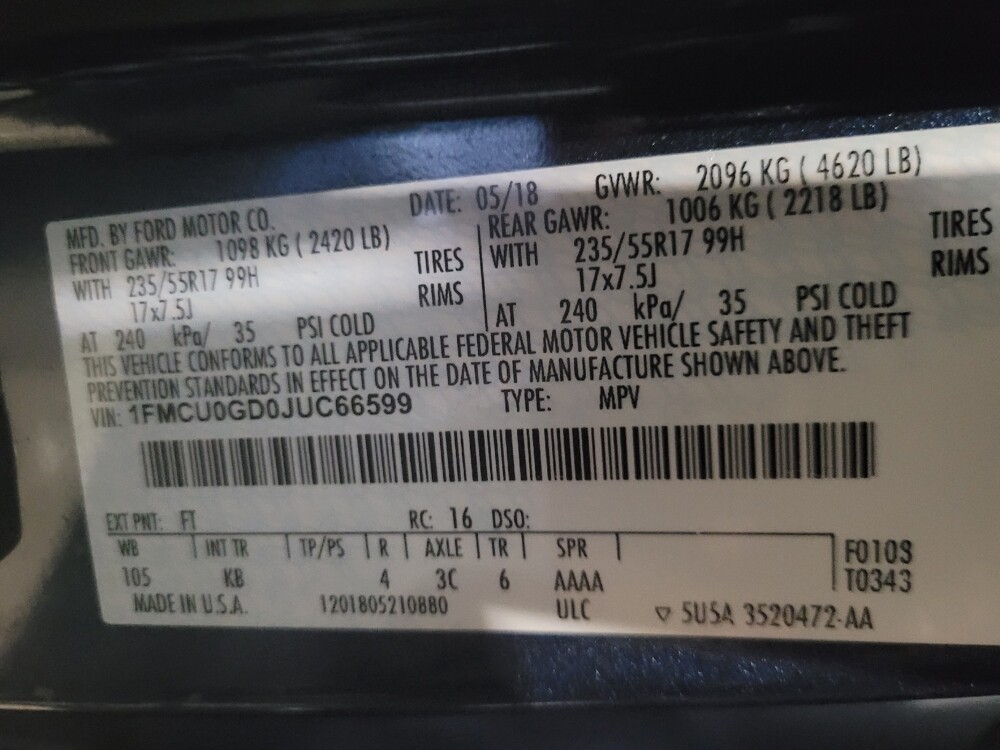 2018 Ford Escape in Newport News, VA 23601 - 18106884 33