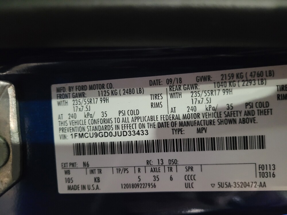 2018 Ford Escape in Chesapeake, VA 23320 - 18106890 33