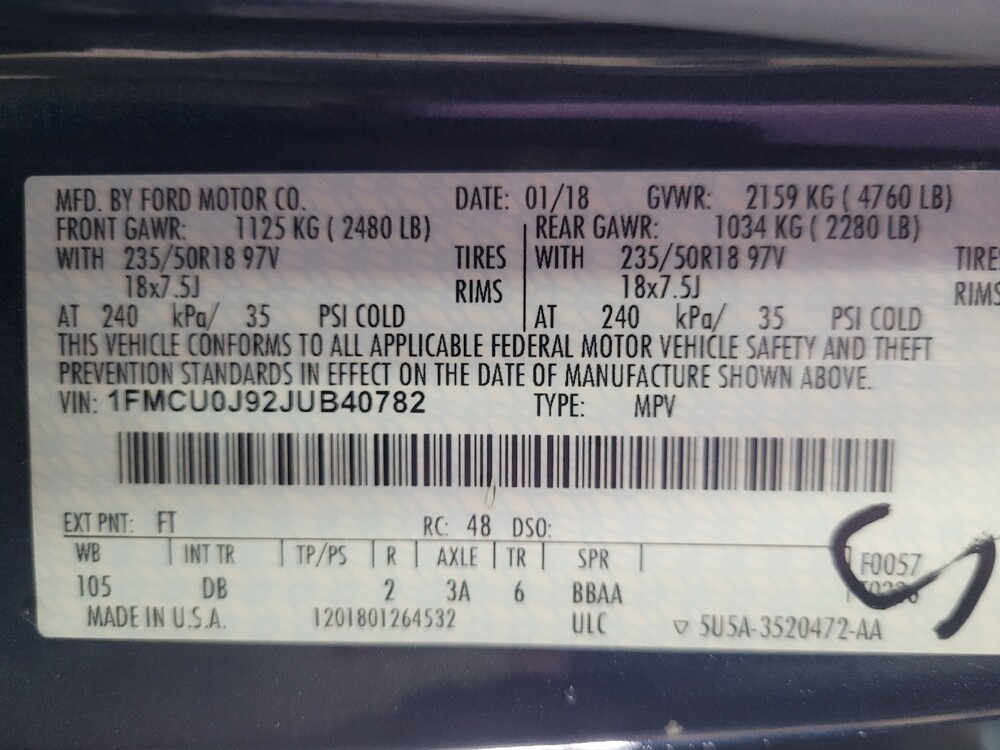 2018 Ford Escape in Stone Mountain, GA 30083 - 18106981 33