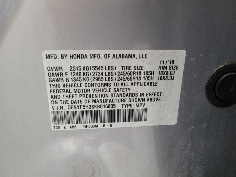 2019 Honda Pilot in Riverside, CA 92504 - 18107012 33