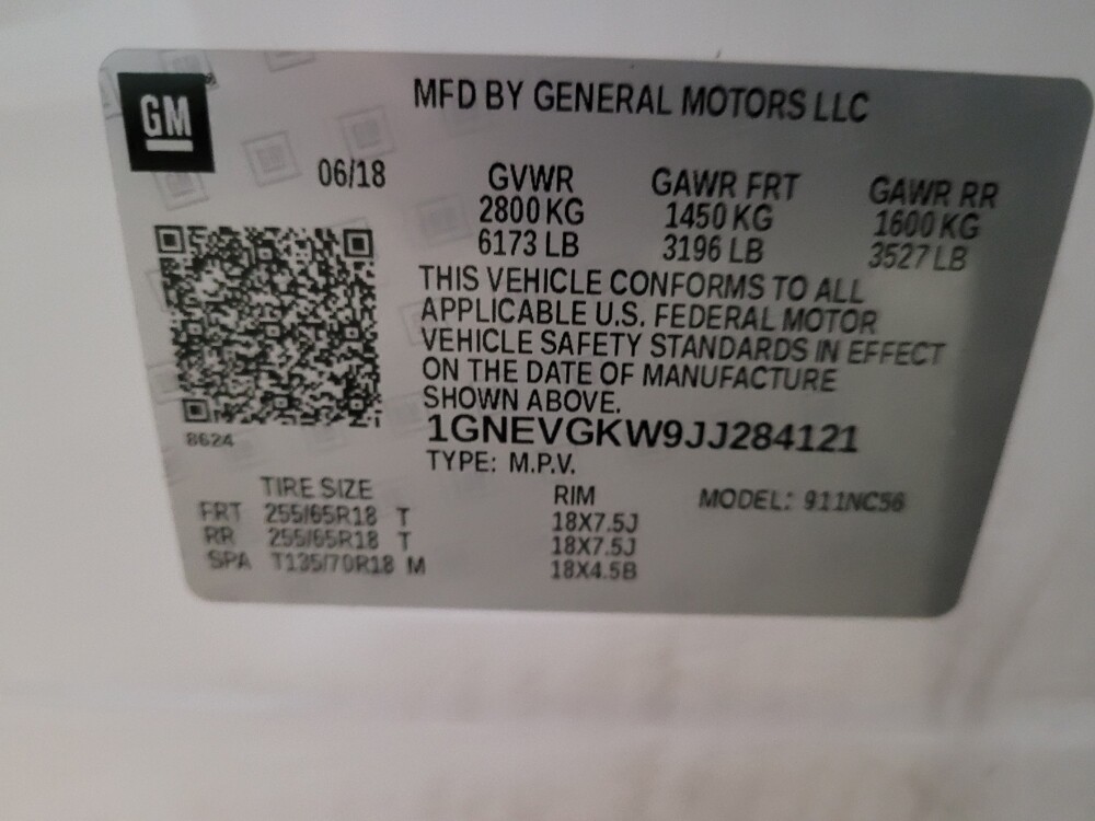 2018 Chevrolet Traverse in New Castle, DE 19720 - 18107025 33