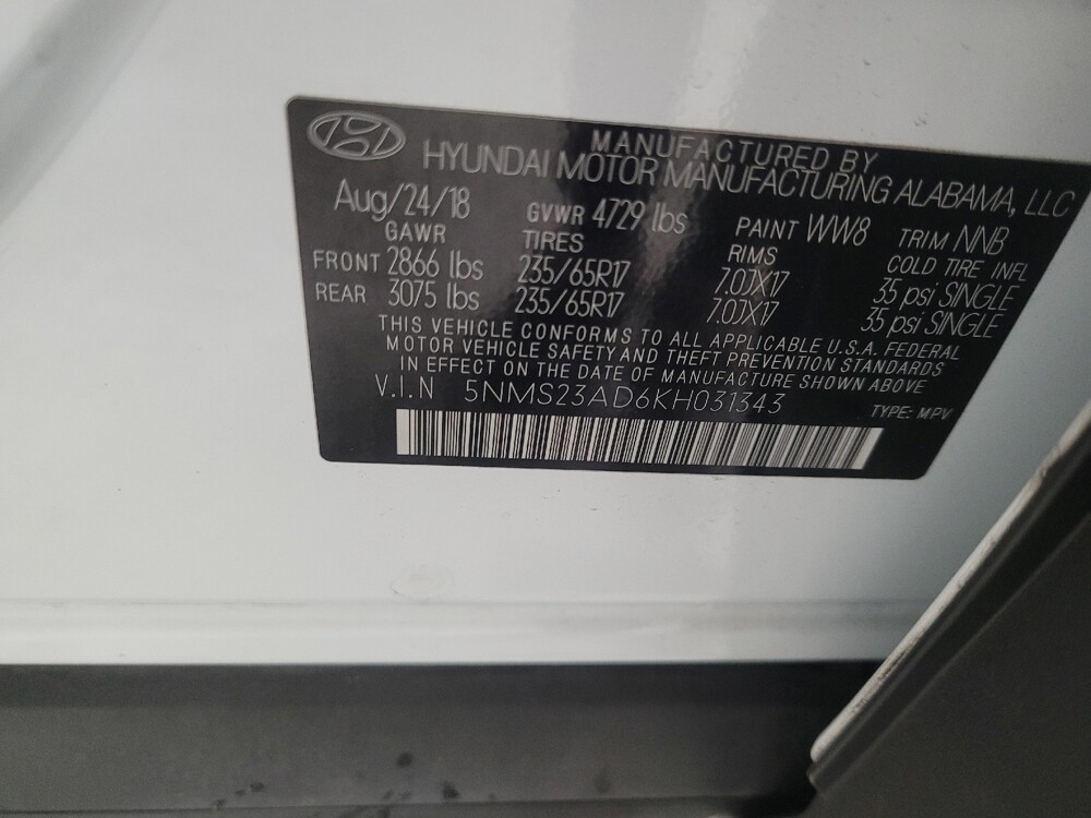 2019 Hyundai Santa Fe in Columbus, GA 31909 - 18107062 33