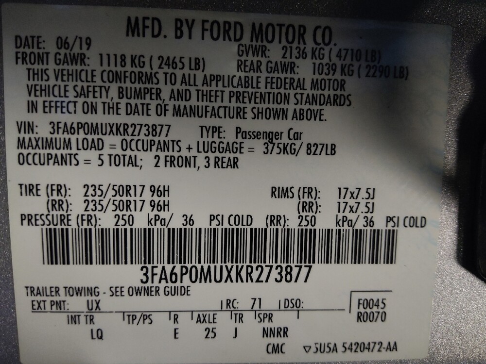 2019 Ford Fusion in Phoenix, AZ 85022 - 18107087 33