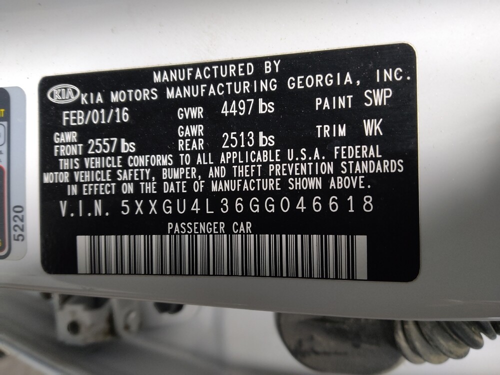 2016 Kia Optima in Union City, GA 30291 - 18107121 33