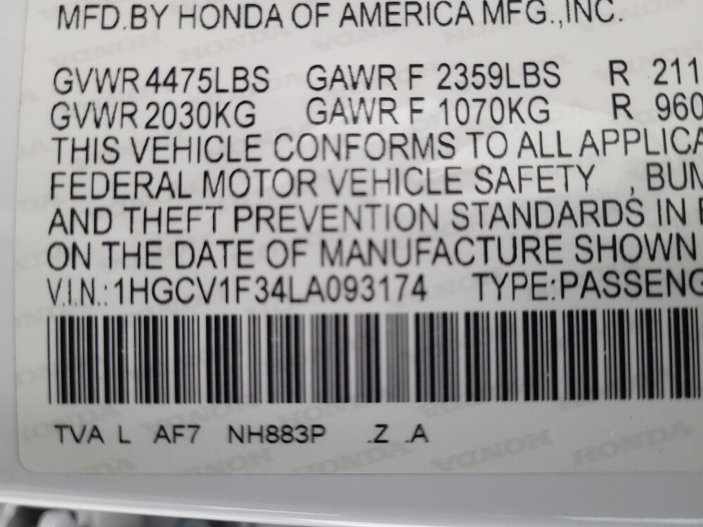 2020 Honda Accord in Las Vegas, NV 89102 - 18107161 33