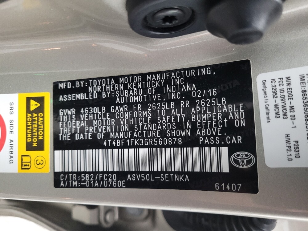 2016 Toyota Camry in Las Vegas, NV 89102 - 18107310 33