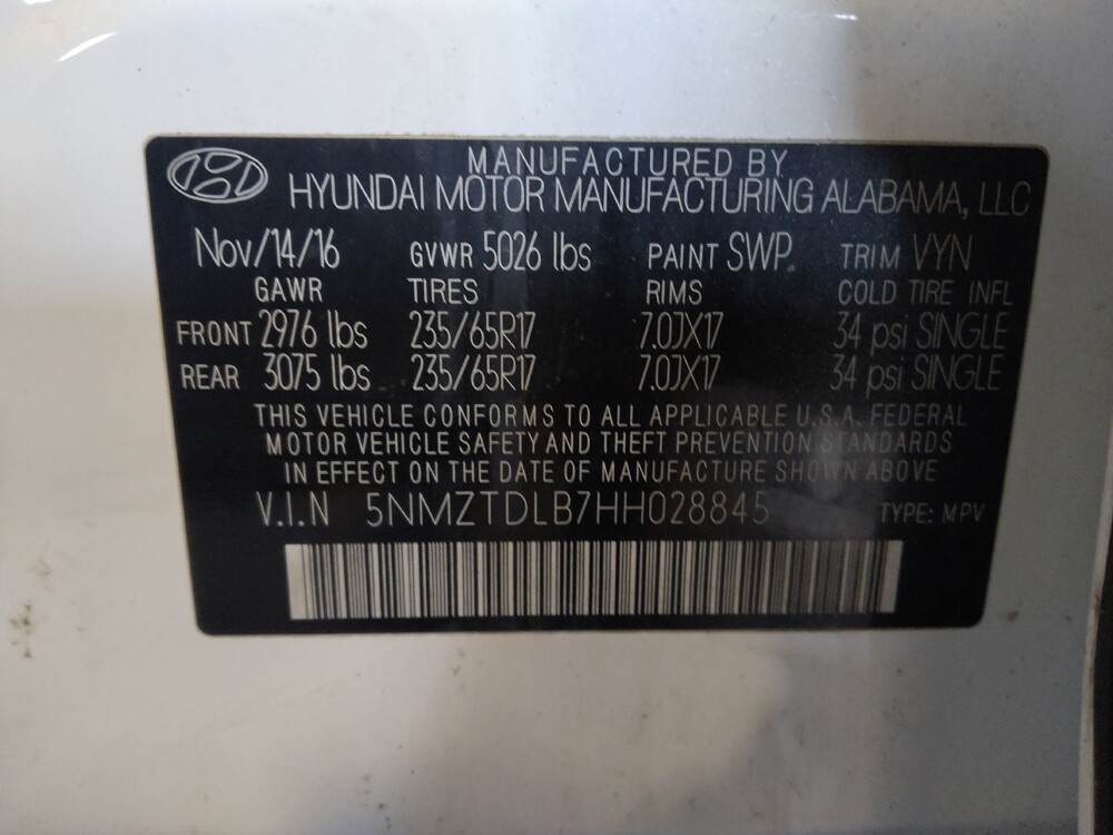 2017 Hyundai Santa Fe in Ocala, FL 34471 - 18107323 33