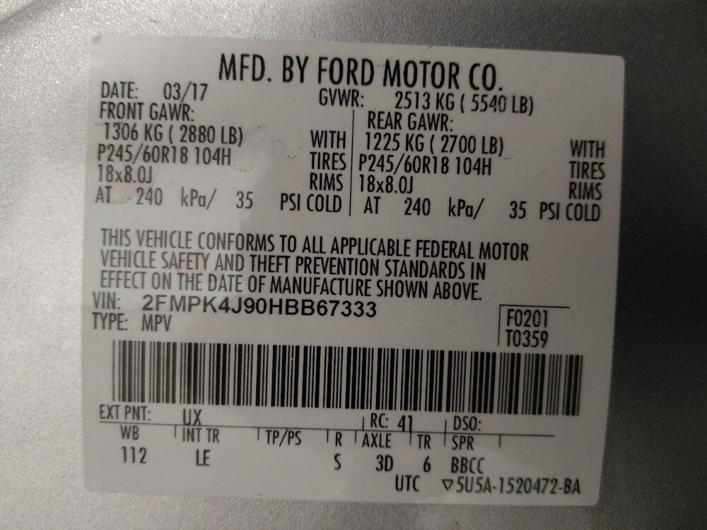 2017 Ford Edge in Jacksonville, FL 32210 - 18107342 33