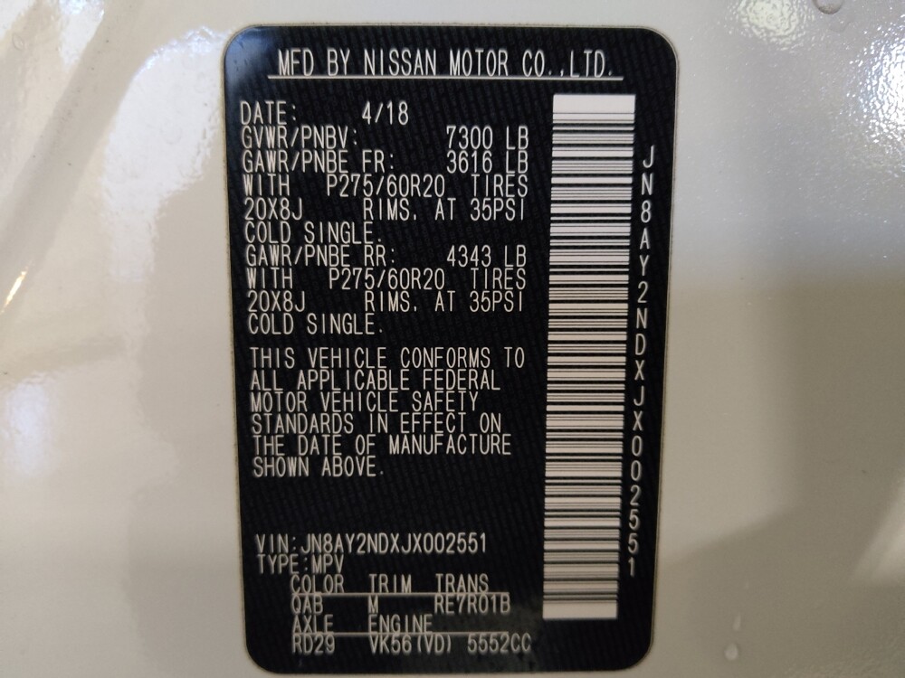 2018 Nissan Armada in Sanford, FL 32773 - 18107473 33