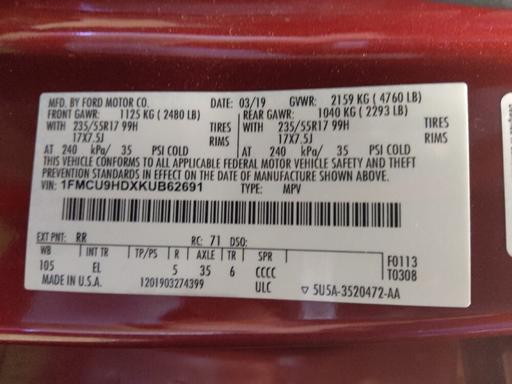 2019 Ford Escape in Glendale, AZ 85301 - 18107510 33