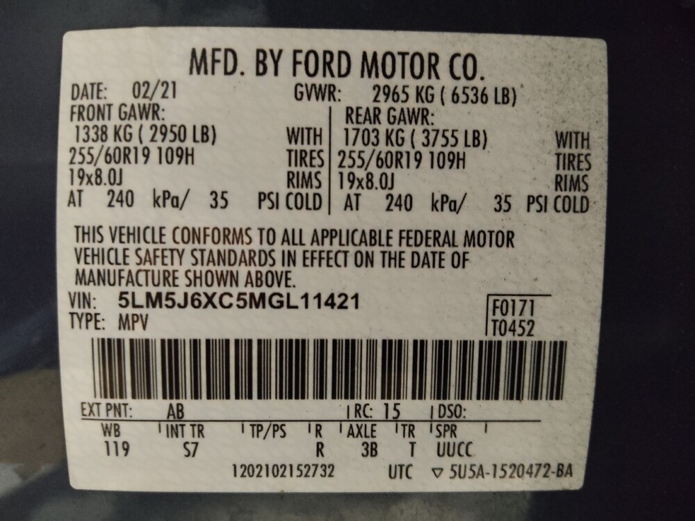 2021 Lincoln Aviator in Jacksonville, FL 32225 - 18107630 33