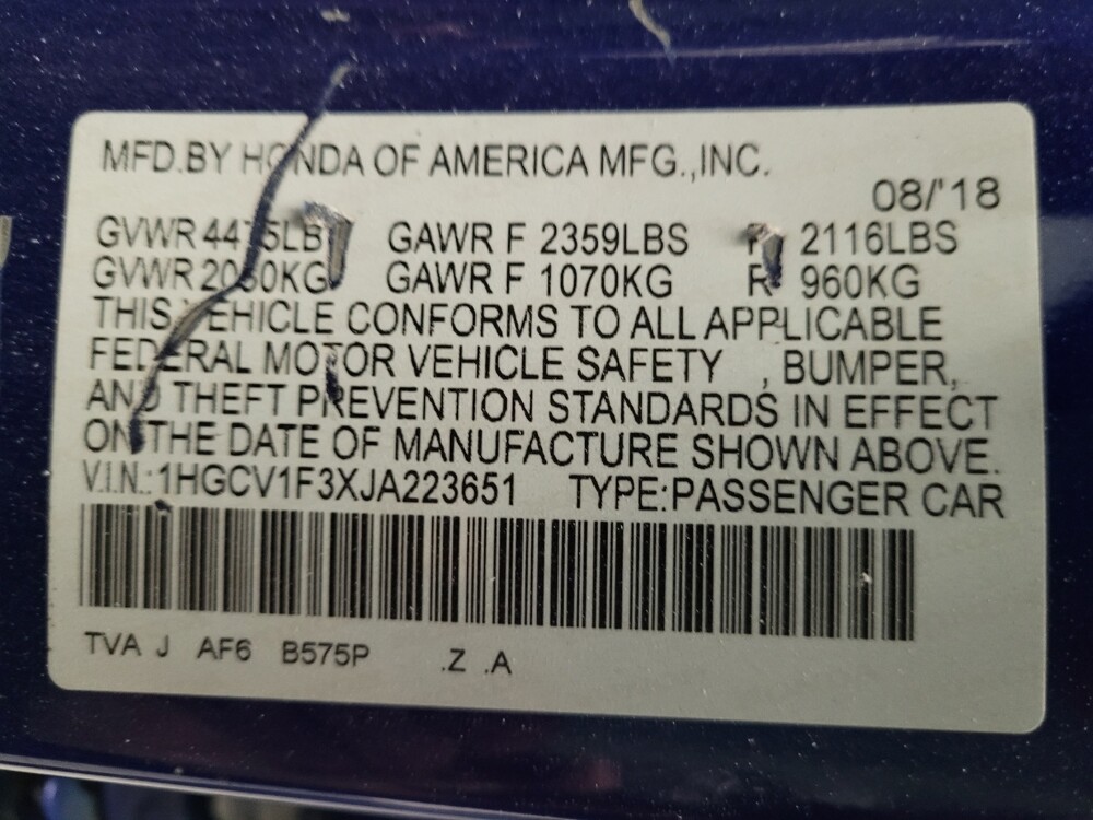 2018 Honda Accord in Riverside, CA 92504 - 18107631 33