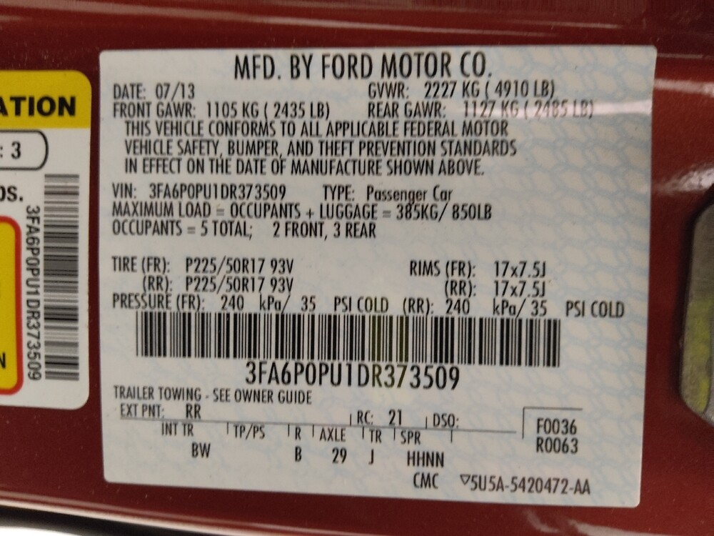 2013 Ford Fusion in Tampa, FL 33619 - 18107633 33