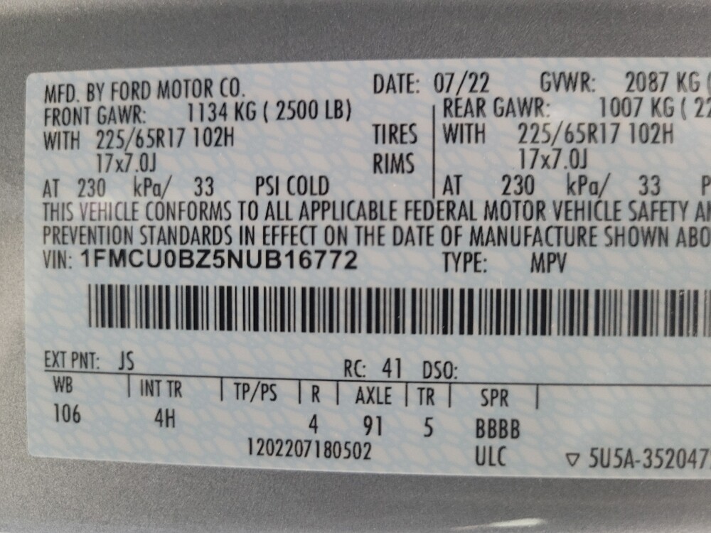 2022 Ford Escape in Reno, NV 89502 - 18107664 33