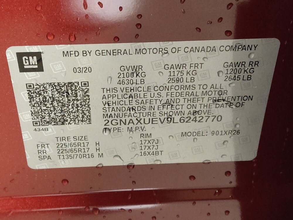 2020 Chevrolet Equinox in Gastonia, NC 28056 - 18107678 33