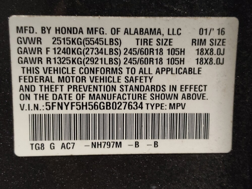 2016 Honda Pilot in Sanford, FL 32773 - 18107728 33