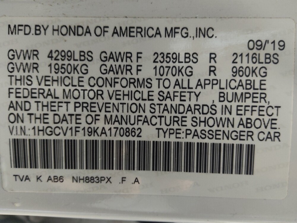 2019 Honda Accord in San Antonio, TX 78238 - 18107942 33