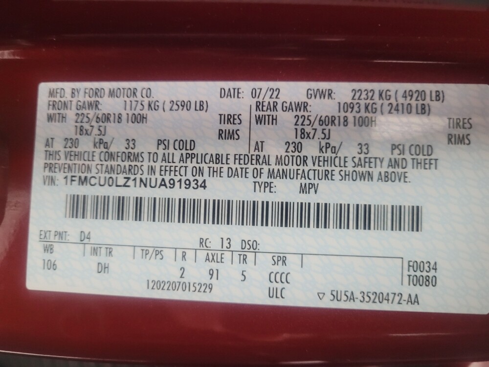 2022 Ford Escape in Huntsville, AL 35816 - 18107990 33