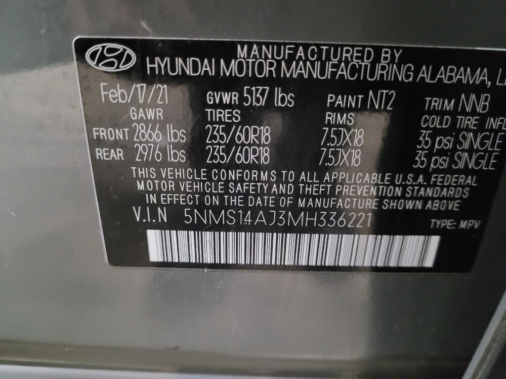 2021 Hyundai Santa Fe in Woodbridge, VA 22191 - 18108017 33