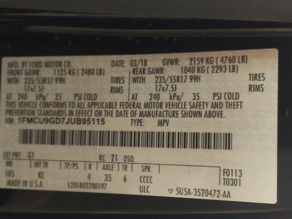 2018 Ford Escape in Greenville, SC 29607 - 18108169 33