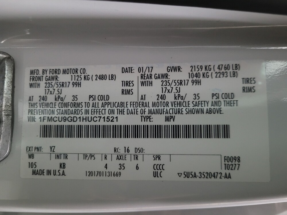 2017 Ford Escape in Newport News, VA 23601 - 18108180 33