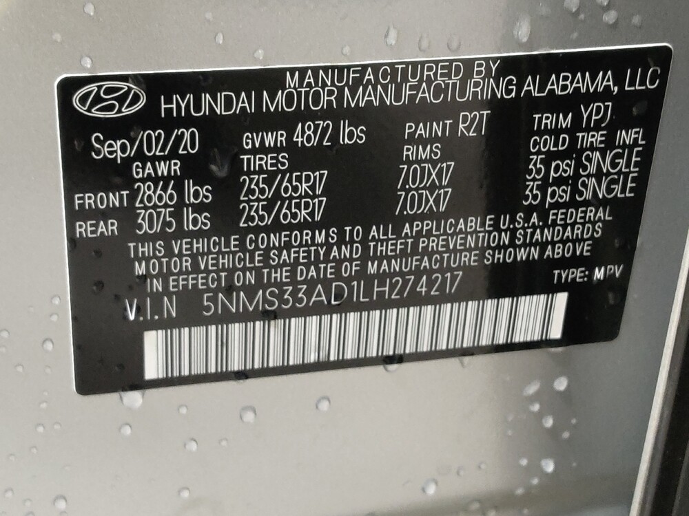 2020 Hyundai Santa Fe in Winston-Salem, NC 27103 - 18108230 33