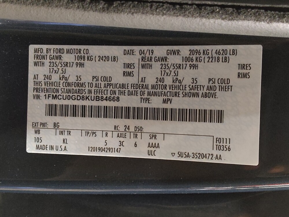 2019 Ford Escape in Jacksonville, FL 32210 - 18108263 33