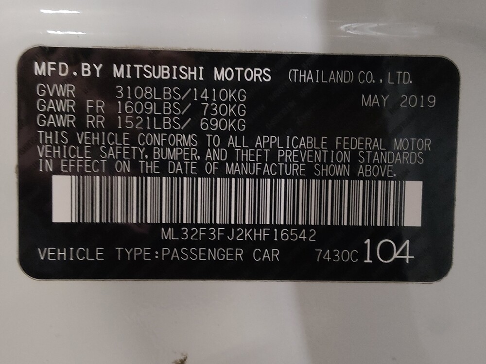 2019 Mitsubishi Mirage G4 in Kissimmee, FL 34744 - 18108296 33