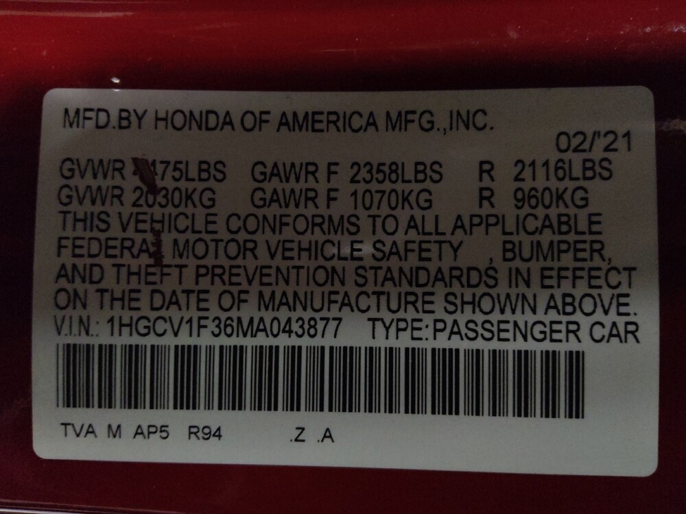 2021 Honda Accord in Albuquerque, NM 87113 - 18108592 33