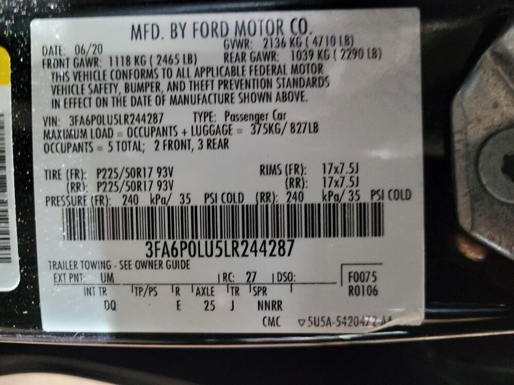 2020 Ford Fusion in Owings Mills, MD 21117 - 18108635 33