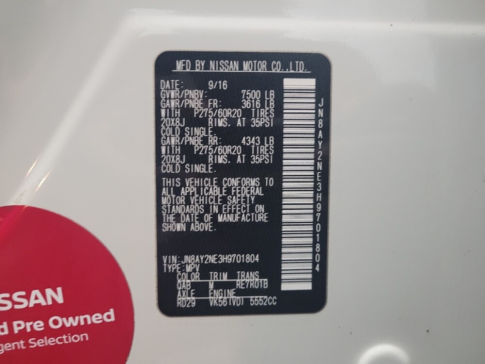 2017 Nissan Armada in Taylor, MI 48180 - 18108672 33