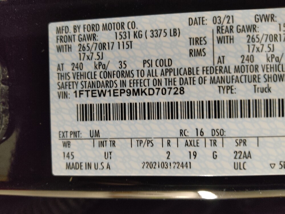 2021 Ford F150 in Augusta, GA 30907 - 18108696 33