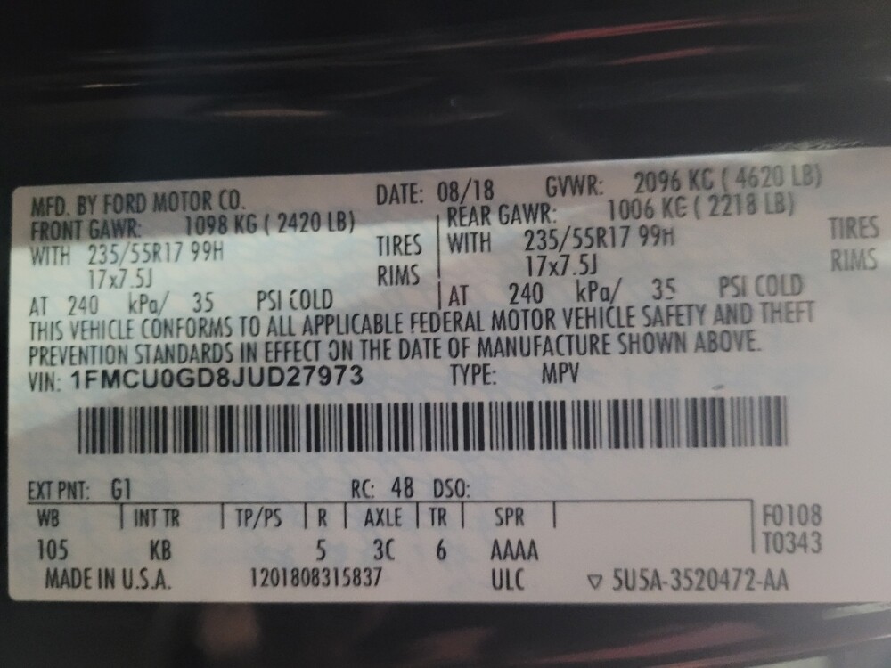 2018 Ford Escape in Glen Burnie, MD 21061 - 18108700 33