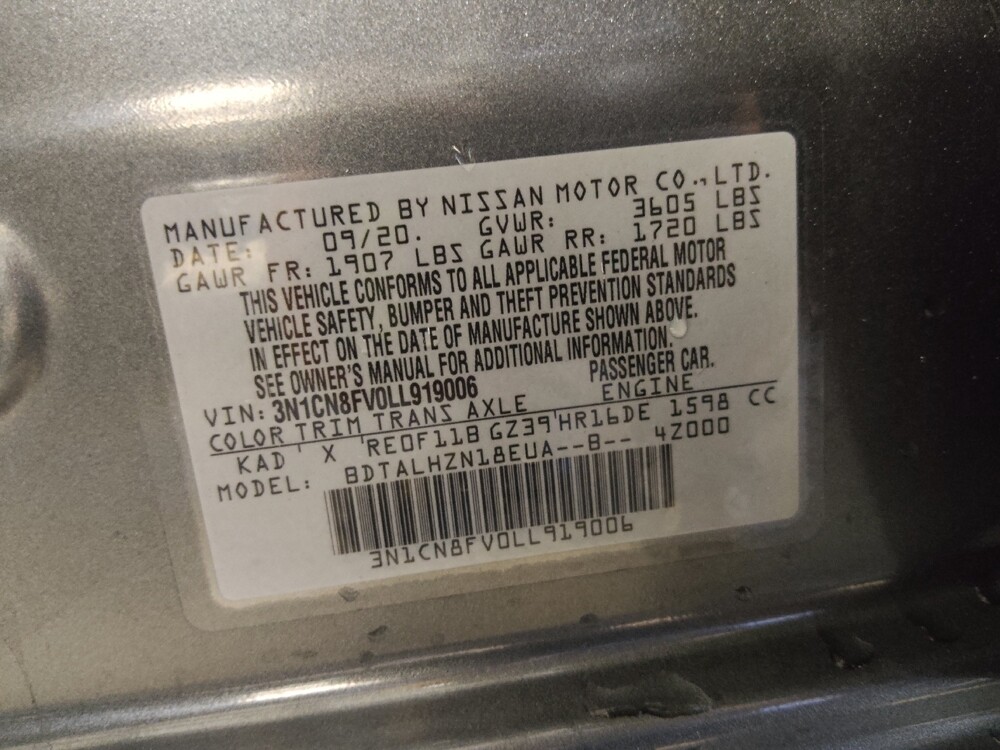 2020 Nissan Versa in Lakeland, FL 33815 - 18108758 33