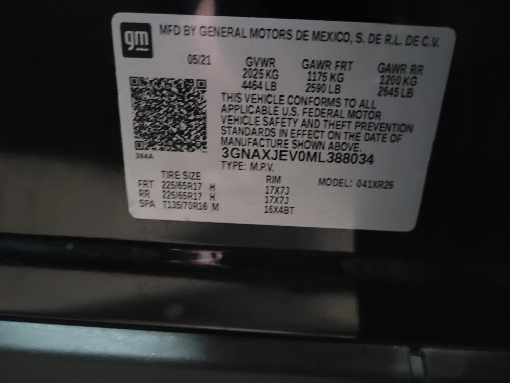 2021 Chevrolet Equinox in New Castle, DE 19720 - 18108834 33