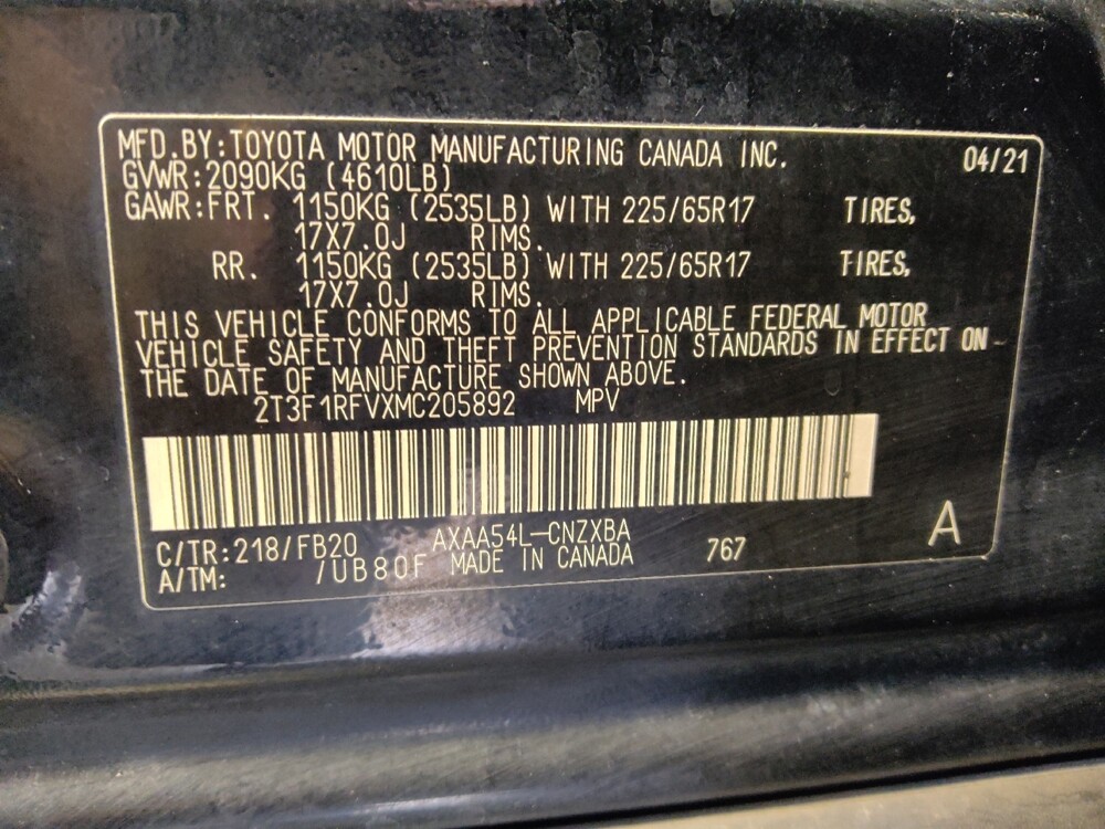 2021 Toyota RAV4 in Glendale, AZ 85301 - 18108890 33